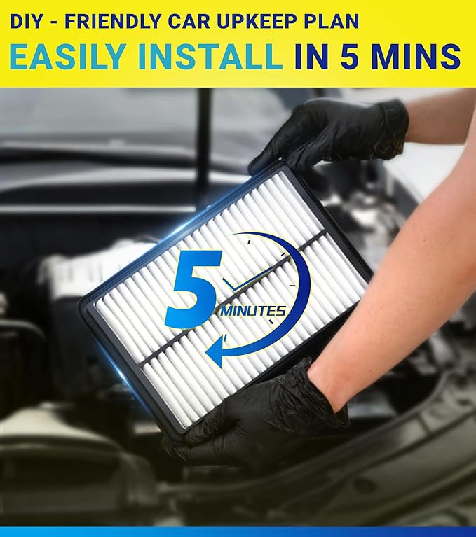 Engine Cabin Air Filter Set for Rogue 2.5L Gas (2014-2020)/ 2.0L Hybrid (2017-2019), Rogue Sport (2017-2022), Qashqai (2017-2023), Replace 16546-4BA1A, 27277-4BA0A