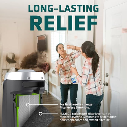 GermGuardian Filter C Toxin Clear HEPA Genuine Replacement Filter, Removes 99.97% of Pollutants, Common VOCs, Household Toxins, for AC5000, AC5250, AC5300, AC5350, CDAP5500, Black/Green, FLT5000VO