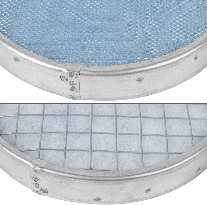 6" Inch Filter Replacement - Round Duct Filter System - G4 Class Filter and Mesh Screen - Dust Collection and Air Purification