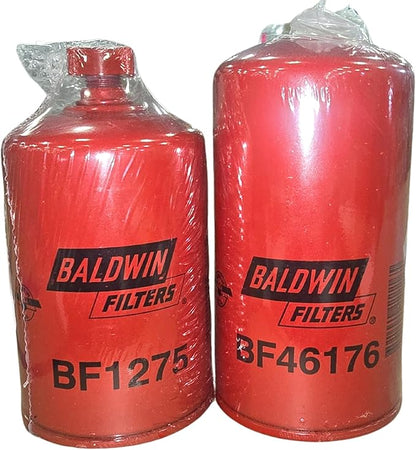 Generic Baldwin Fuel Filter Combo Set BF1275 and BF46176, Compatible with AirDog I, II and II-4G Fuel Systems. Replaces WF100 and FS100-2