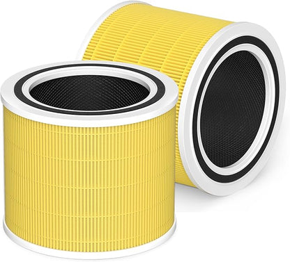 Core 200S Pet Care Replacement Filter Compatible with LEVOIT Core 200S and Core 200S-P Smart WiFi Air Purifier, 3-in-1 H13 True HEPA Activated Carbon Filter, Core 200S-RF-PA, Yellow, 2 Pack