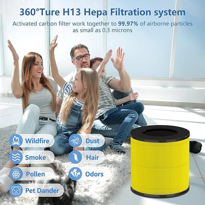 AP050 Replacement Filter, Compatible with Tailulu AP050 AP052 AP100 Air Purifier, H13 Grade True HEPA Replacement Filte-r, 360°3-Stage Filtration for Odor,Dust,Somke,Pollen, 2-Pack (2 Pack Pet Filter)