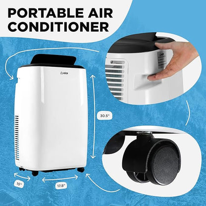 Portable Air Conditioners 10000 BTU AIRO COMFORT, AC Unit Floor Standing with Remote Control & DYI Installation Kit