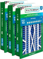 Filterbuy 16x25x5 Air Filter MERV 13 Optimal Smoke & Allergy Defense (3-Pack), Electrostatic Pleated HVAC AC Furnace Filters for Honeywell Return Grille (Actual Size: 14.38 x 23.38 x 3.69)