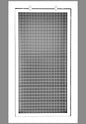 HVAC Premium 6'' x 18'' Cube Core Eggcrate Return Air Filter Grille for 1'' Filter - Aluminum - White [Outer Dimensions: 8.5'' x 20.5]