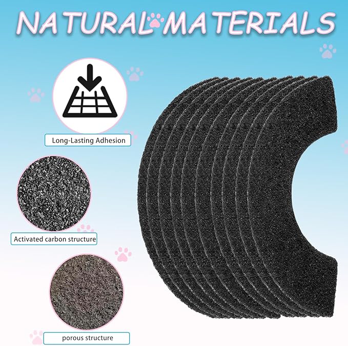 10 Pack Carbon Filters Compatible with Litter Robot 4,Cat Litter Box Filters,Keep Your Home Clean and Fresh
