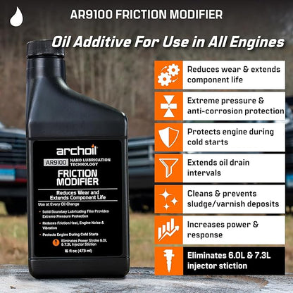 Archoil Ultimate Diesel Kit - AR9100 Friction Modifier (16oz) + AR6500 Diesel Treatment (40oz) + AR6400-D Diesel Fuel System Cleaner (12oz)