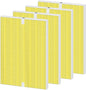 4 Pack 116130 HEPA Pet Care Replacement Filter H for Winix 5500-2 Am80 Plasmawave Air Purifier True HEPA Filter,Yellow