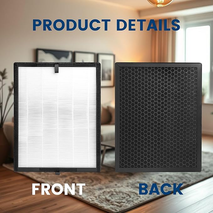 2 Pack True HEPA 45i Replacement Filter, Compatible with 45i and Breathesmart Flex Bh400 air purifier, Compared # B4-Fresh/FL40-Silver-Carbon, B4-Pure, 2 HEPA Filter + 4 Carbon Filter