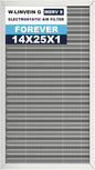 14x25x1 Reusable Air Filter, Electrostatic, Washable Lasts a Lifetime, Breathe Fresher Air in Home and Office HVAC AC Furnace Systems, Merv 8 (Actual Size: 13.5x24.5x0.82 Inch)