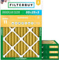 Filterbuy 20x25x2 Air Filter MERV 11 Superior Pet & Allergy Defense (4-Pack), Electrostatic Pleated HVAC AC Furnace Filters Replacement, Made in USA (Actual Size: 19.50 x 24.50 x 1.75)