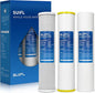 4.5 * 20” 3 Stage Whole House Water Filter Set, Compatible with SimPure DB20P-3, iSpring WGB32B-KS, F3WGB32BKS, HQUA WF3-01, Express Water FLTWH2045CGS1, Pack with PP, GAC and CTO Filter, 1 Set