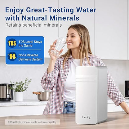 IceJoy CTO Under Sink Water Filter, for 3-Stage Ultra-Filtration System, High Capacity 2000 Gallons, 1 Pack
