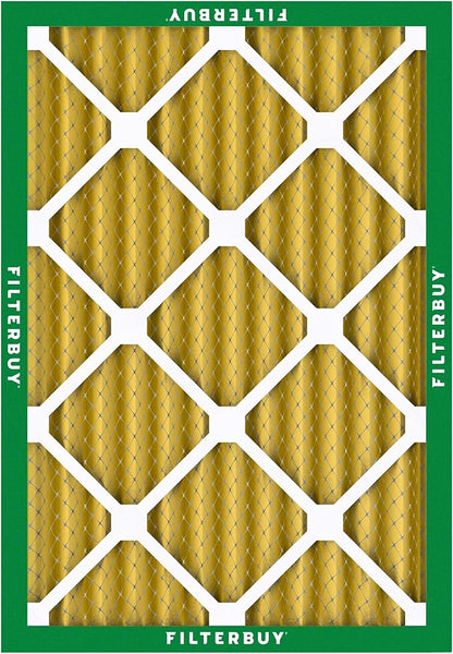Filterbuy 20x25x2 Air Filter MERV 11 Superior Pet & Allergy Defense (6-Pack), Electrostatic Pleated HVAC AC Furnace Filters Replacement, Made in USA (Actual Size: 19.50 x 24.50 x 1.75)