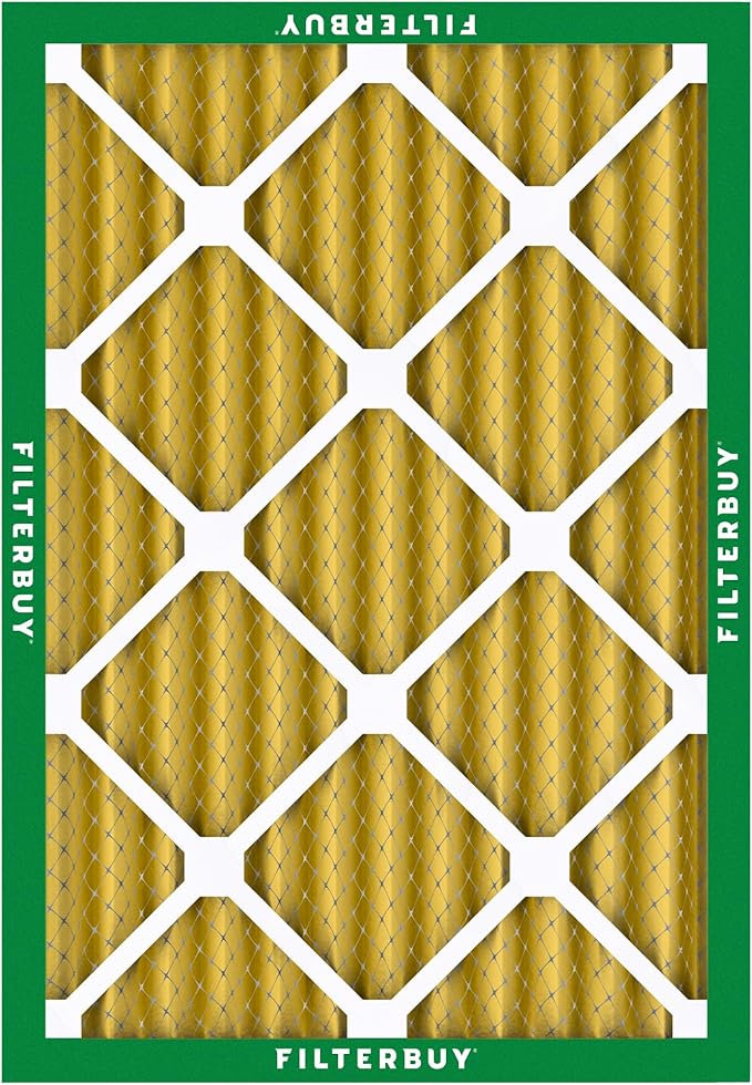 Filterbuy 18x24x2 Air Filter MERV 11 Superior Pet & Allergy Defense (2-Pack), Electrostatic Pleated HVAC AC Furnace Filters Replacement, Made in USA (Actual Size: 17.38 x 23.38 x 1.75)