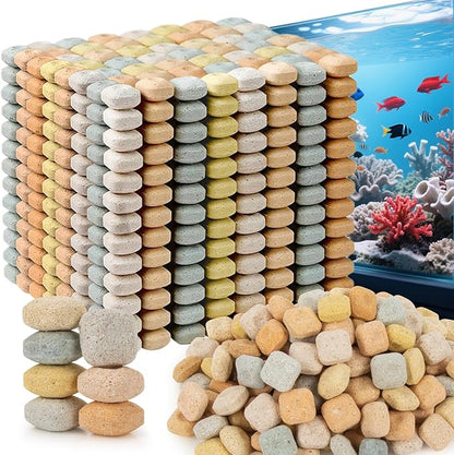 MAQIHAN Aquarium Bio Filter Media - 300g Ceramic Rings Balls, Porous Bio Media Brick for Fish Tank, Pond & Canister Filter, High Porosity Macaron Color (10oz)