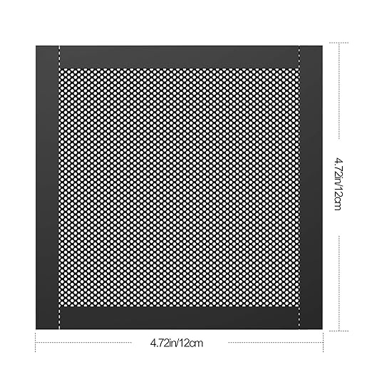 MoKo 120mm Dust Filter for Computer Cooler Fan, [4 Pack] Magnetic Frame PC Fan Dust Mesh PC Cooler Filter PVC Dustproof Cover Computer Fan Grills - Black