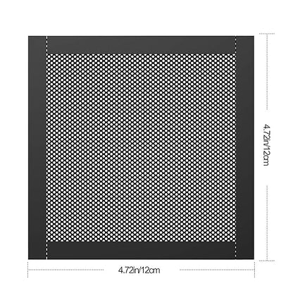 MoKo 120mm Dust Filter for Computer Cooler Fan, [4 Pack] Magnetic Frame PC Fan Dust Mesh PC Cooler Filter PVC Dustproof Cover Computer Fan Grills - Black