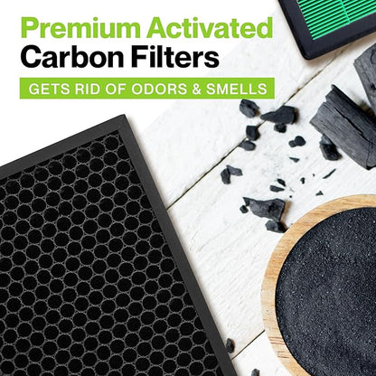 Durabasics Replacement Compatible with 400/400S Airmega Max 2, High Performance HEPA and Activated Carbon Filter for Air Purifier, 2-Pack
