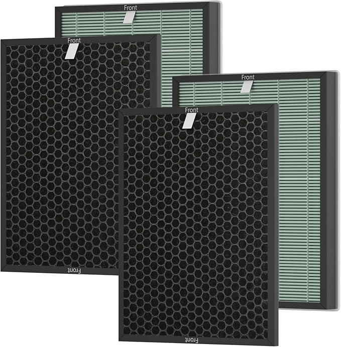 Ontheone Air Bio-GS 2.0 Filter Replacement Kit Compatible with Rab-bit Air Bio-GS 2.0 Ultra Quiet Air Cleaner Purifier Model SPA-550A and SPA-625A, includes Carbon and HEPA Filter, 2 Set