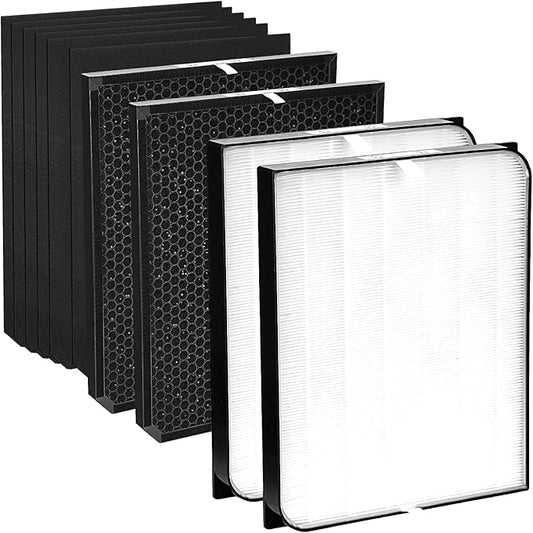10-Pack Filters Replacement Set Compatible with AD3500, 3500i, AD3000/3000M, 3000Pro Air Purifier Filter Replacement, 2 Efficiency Filter + 2 Carbon Filters + 6 Pre-Filters