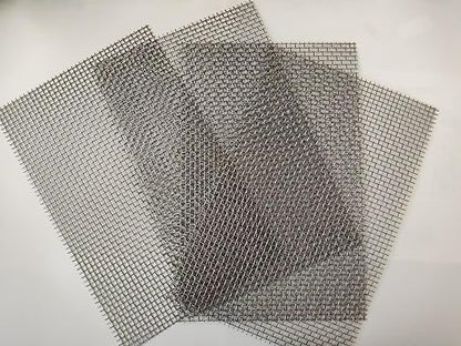 Stainless Steel Mesh 5Mesh with 1MM Wire Dia,4Pack 12x8inch(305x203mm) Hard and Heat Resisting Screen Sturdy Metal Mesh Sheets for DIY Projects,Aire Vent,Cage,Garden,Covered,BBQ Net