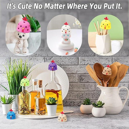 Egg Washer for Fresh Eggs, Egg Scrubber for Fresh Eggs, Egg Brush for Cleaning Fresh Eggs, Egg Cleaner Scrubber, Easter Gifts Creative Chicken Shape Egg Wash Brush Silicone Washing Egg Tool - Brown