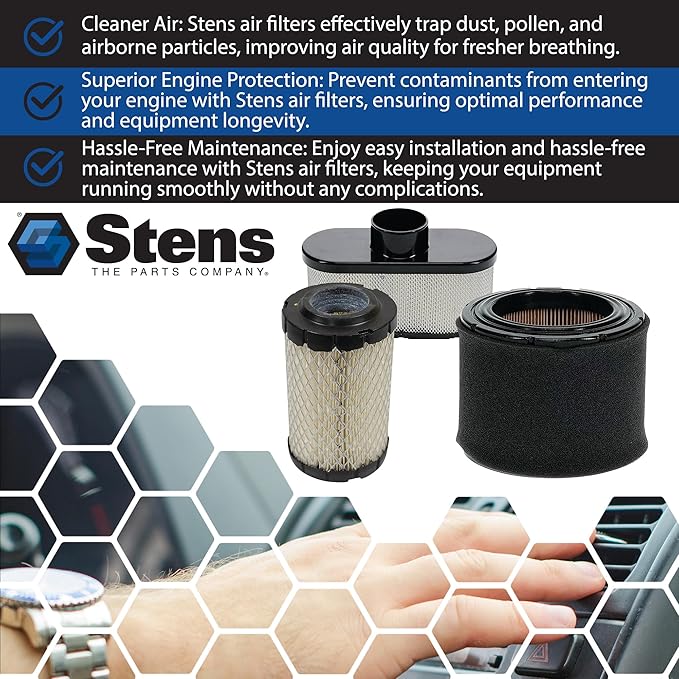Stens Air Filter 100-222 Compatible with Tecumseh ECV100, LEV90, LEV100, LEV115, OVRM60 and TC300 33342, 63087A, 35066, 740019B, 740095