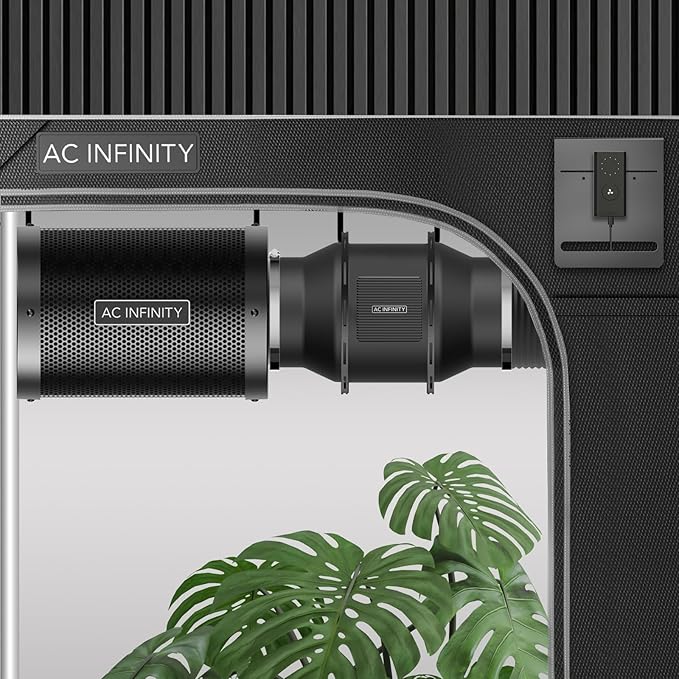 AC Infinity Air Filtration Kit 8”, CLOUDLINE LITE Inline Fan and Carbon Filter Combo, Cooling and Ventilation System for Grow Tents, Hydroponics, Indoor Gardening