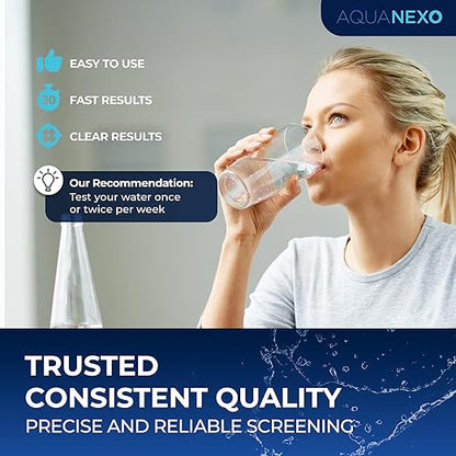 21 Parameters, 125 + 20 Drinking Water Test Strips + 2 x Coliform Bacteria Test, pH Test Strips, Water Tester Drinking Water, Water Hardness Measure, Drinking Water Hardness Test Strips