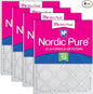 Nordic Pure 16x16x1 (Actual Size: 15 3/4 x 15 3/4 x 3/4) Tru Mini Pleat MERV 13 AC Furnace Air Filters – 2.5X More Media for Longer-Lasting, High-Efficiency Filtration - 4 Pack