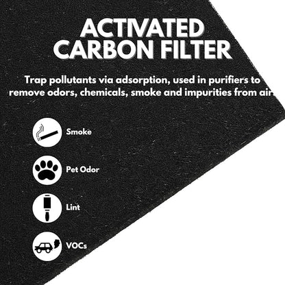 Nispira AP-1512HH Replacement Filter Compatible with Coway Airmega 200M Air Purifier AP-1518R Mighty Air (1) True HEPA (2) Activated Carbon 1 Set