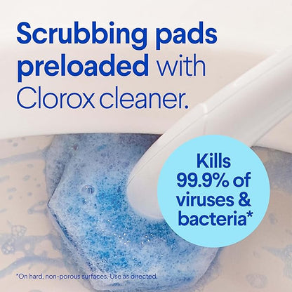 Clorox ToiletWand Toilet Bowl Cleaner- Toilet Brush, Storage Caddy and 6 Disinfecting Refill Heads