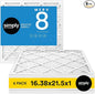 Simply 16.38x21.5x1 Air Filter, Merv 8, 6 Pack, For Home AC Furnace & HVAC (Actual Size: 16.13x21.5x"x0.75") DUST, Pet, & Allergy Control