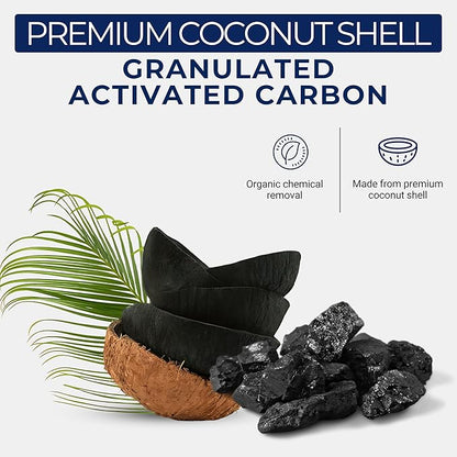 IPW Industries, Inc. - Bulk Activated Carbon - Coconut Shell Granular Activated Charcoal (GAC) for Water Filtration and Replacement Media (20lbs.)
