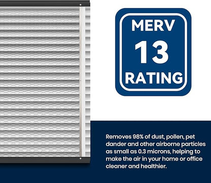 413 Replacement Filter Compatible with April-Aire Whole House Air Purifiers Model 1410, 1610, 2410, 2416, 3410, 4400,16x25x4 MERV 13 Pleated HVAC AC Furnace Filter,3 Pack