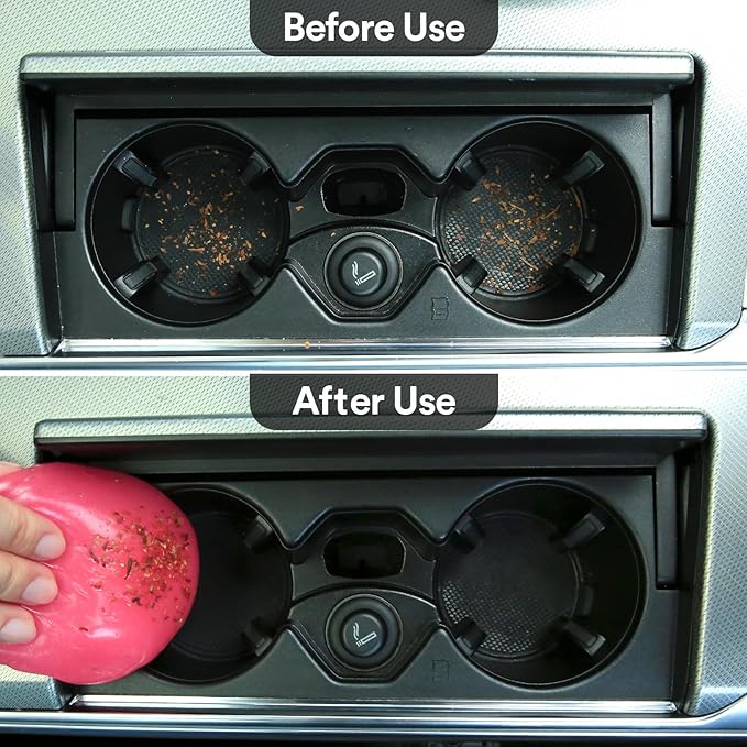 PULIDIKI Car Cleaning Gel Car Cleaning Putty Car Putty Auto Detailing Tools Car Slime Cleaner Dust Cleaning Gel for Car Interior Cleaner Car Cleaning Supplies Car Accessories Pink (2Pack)