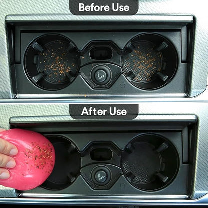 PULIDIKI Car Cleaning Gel Car Cleaning Putty Car Putty Auto Detailing Tools Car Slime Cleaner Dust Cleaning Gel for Car Interior Cleaner Car Cleaning Supplies Car Accessories Pink (2Pack)