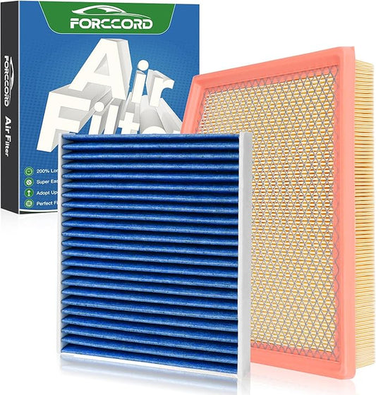Cabin & Engine Air Filter Fit for Chrysler Pacifica 2017-2026 V6 3.6L Flex/Gas, Voyager 2020-2026 3.6L Gas Air Filter Replace#CA12091 68214516AA CF12283 Car Accessories