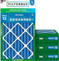 Filterbuy 14x25x4 Air Filter MERV 13 Optimal Smoke & Allergy Defense (4-Pack), Electrostatic Pleated HVAC AC Furnace Filters Replacement, Made in USA (Actual Size: 13.88 x 24.88 x 3.63)