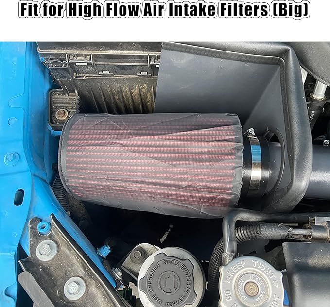 RYANSTAR Air Filter Protective Universal Car Cold Air Filter Protective Cover Dustproof Universal for High Flow Air Intake Filters 76mm 3" High