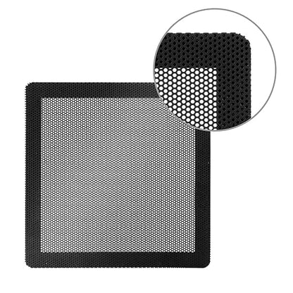 120MM PC Fan Dust Filter Computer Case Fan Magnetic Frame Dust Filter Fine PVC Mesh Length 4.72 x 4.72 inches Black-4Pack