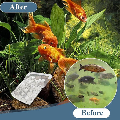 16 Pcs Aquarium Filter Media Bags Extra Fine, 7.8 x 5.9 Inch Filter Media Bag with Zipper, White & Black Aquarium Mesh Bag for Fish Tank Activated Carbon, Ceramic Rings