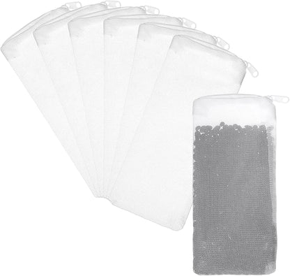 6 Packs Fine Mesh Bag Aquarium Mesh Bag Aquarium Filter Media Bags with Plastic Zipper, 8" x 3" Filter Bags for Fish Tank Pond Fine Resins Activated Carbon