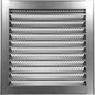 Repa Market 12" x 12" Inch (Inner Dimensions) Galvanized Steel Soffit Air Vent Cover - Louvered Square Gable Vent with Mesh Screen - Exhaust/Intake Ventilation Grill - Outdoor Metal Duct Grate