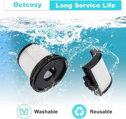 6 Pack IW3511 IW1111 HEPA Filters Replacement for Shark IW3511 DetectPro Lightweight Cordless Stick Vacuum Cleaner. For Shark Detect Pro Auto-Empty System PowerFins Brushroll Portable Handheld 2-In-1