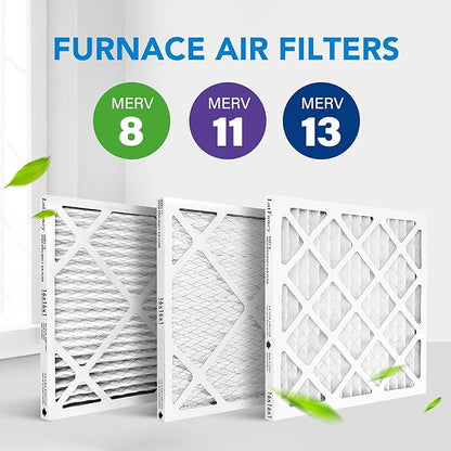 LotFancy 16x16x1 Air Filter MERV 8 4-Pack, Electrostatic Pleated Furnace & AC Filter, Captures Dust, Pet Hair, Pollen, Actual Size: 15.75"x15.75"x0.75"