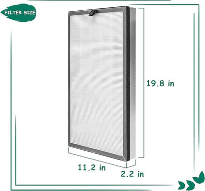 Replacement Filter, Compatible with MA Series 112 V2.0 Air Purifier,3 in 1 Pre-filter, H13 True HEPA Filter and Activated Carbon Filter, 2 Pack