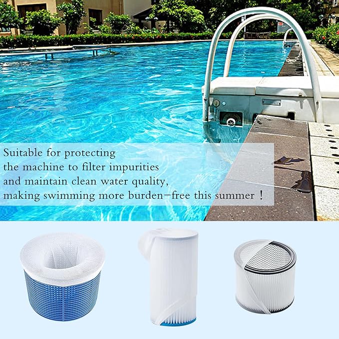 80PCS Pool Skimmer Filter Socks for Above Ground and Inground, Pool Skimmer Basket Nets, Ultra Fine Mesh Screen Socks for Pool Skimmer Basket