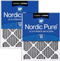 Nordic Pure 16x24x1 (Actual Size: 15 1/2 x 23 1/2 x 3/4) Furnace Air Filters MERV 12 Pleated Plus Carbon 2 Pack
